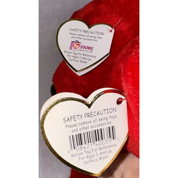 ty Beanie Baby Babies Buddy Valentine Secret I Love You Bear Set of 2 MWT - Picture 7 of 10